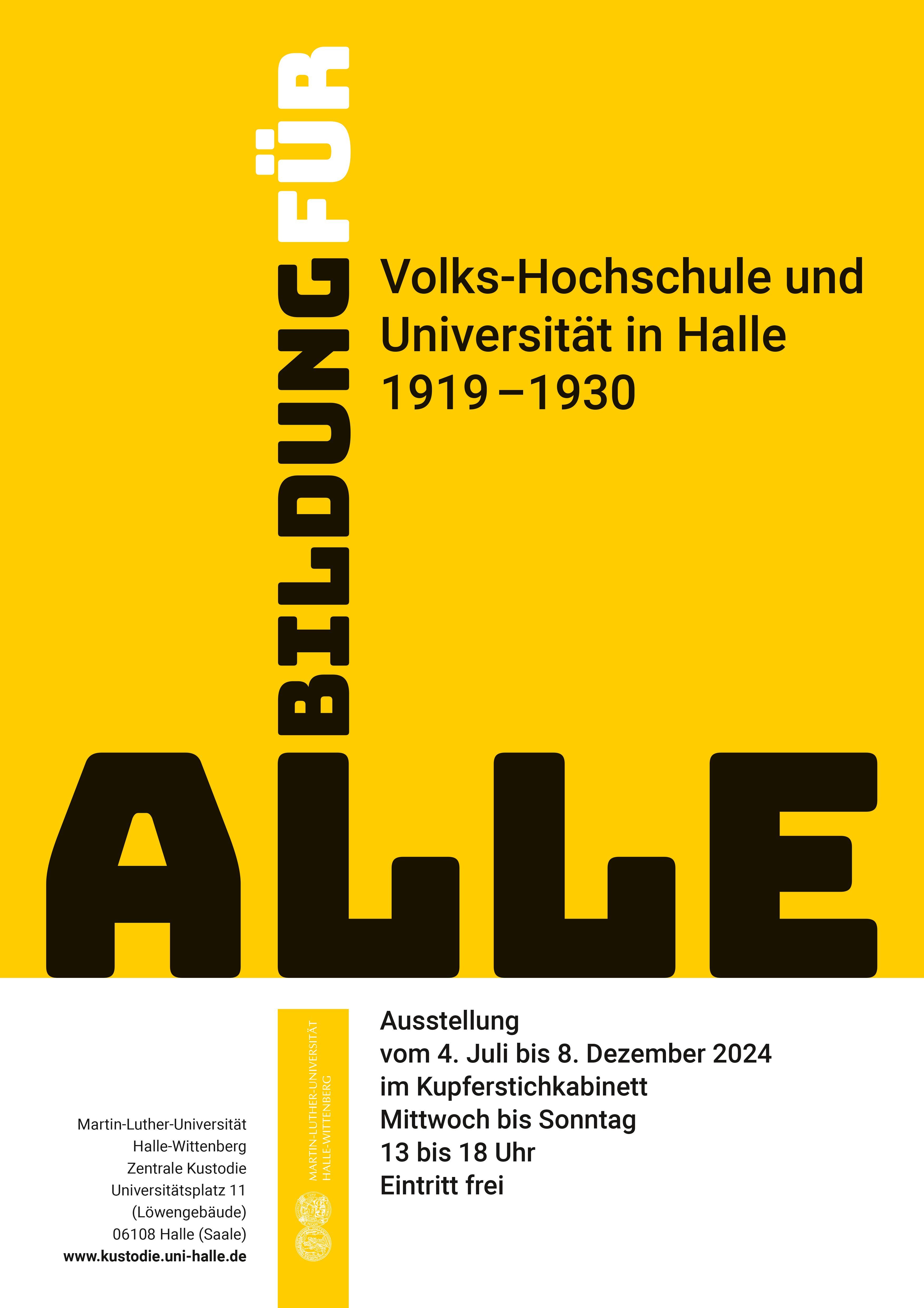 Plakat "Bildung für Alle"