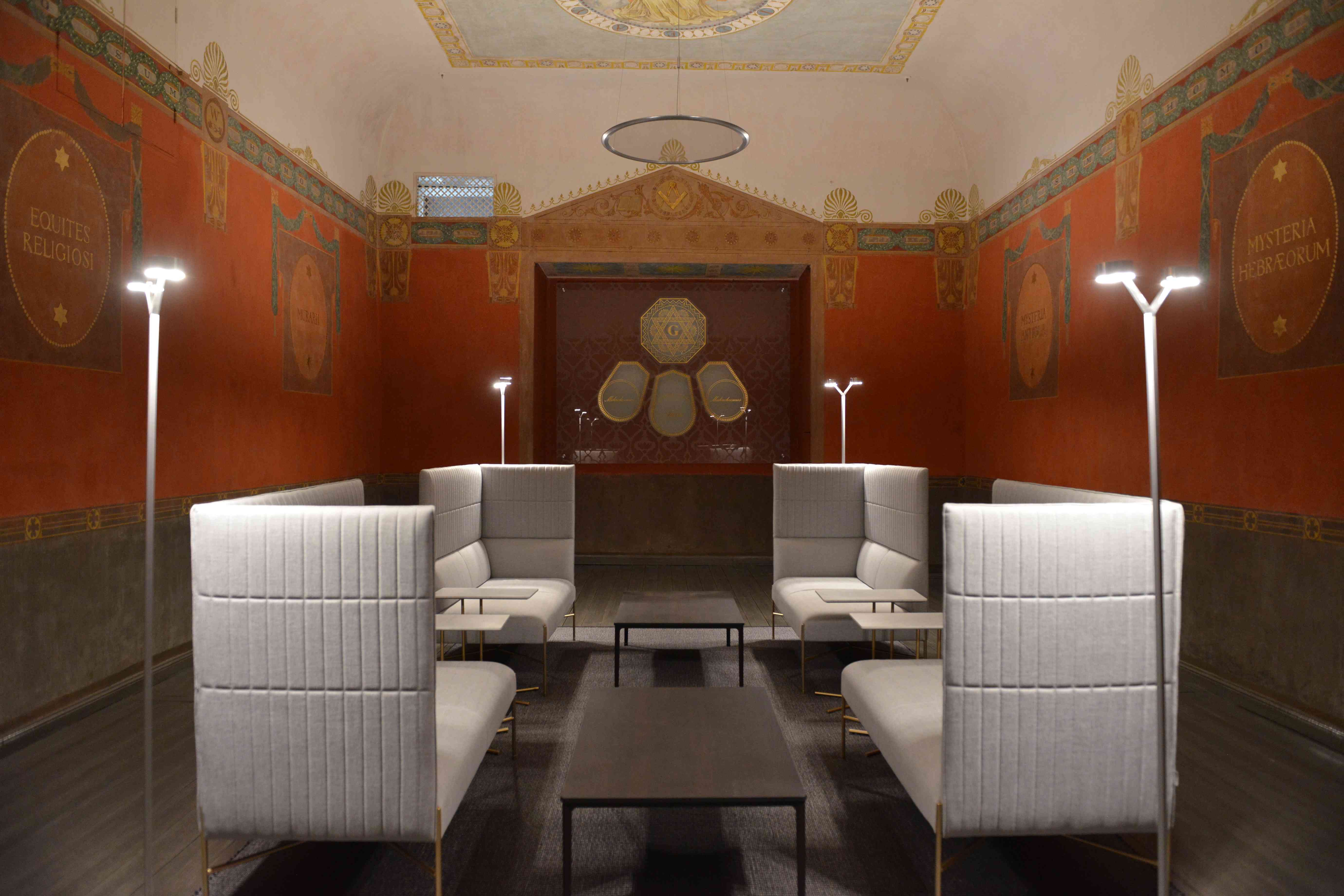 Ritualraum der Freimaurerloge „Zu den drei Degen“ im Hauptgebäude der Leopoldina