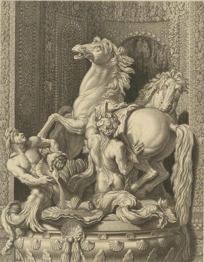 Les chevaux d'Apollon (Zwei Tritonen, die Pferde putzend)