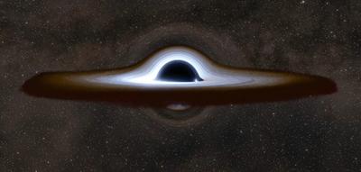 Illustration eines supermassereichen Schwarzen Lochs